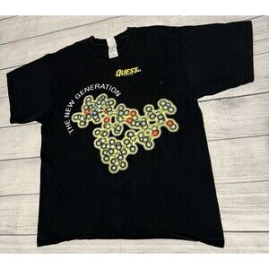 Vtg 90s Pharmaceutical Pharma Drug T-Shirt Size Large Quest Gel Moxidectin Defec